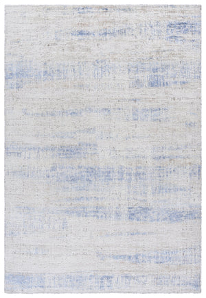Safavieh Bedford Hand-Loomed 6X9 Grey-Blue Area Rug — Low Pile Distressed Texture, Viscose-Cotton-Wool Blend BFD201M-6