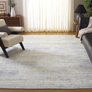 Safavieh Bedford Hand-Loomed 6X9 Grey-Blue Area Rug — Low Pile Distressed Texture, Viscose-Cotton-Wool Blend BFD201M-6