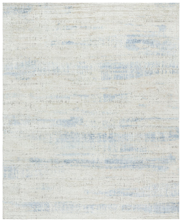 Safavieh Bedford Hand-Loomed 6X9 Grey-Blue Area Rug — Low Pile Distressed Texture, Viscose-Cotton-Wool Blend BFD201M-6
