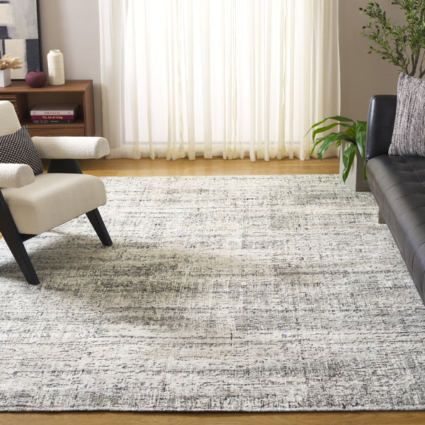 Safavieh Bedford Modern Area Rug - Hand Loomed Artisanal Design For Elegant Living Spaces And Comfort Black ,Grey 68% Viscose,20% Cotton,12% Wool Bfd201z-9