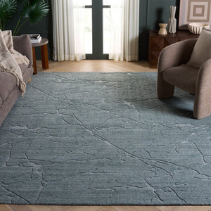 Safavieh Bedford Hand Loomed Neutral Area Rug Low Pile Artisan Wool Blend for Modern Interiors Grey 9'-0" x 12'-0" BFD301F-9