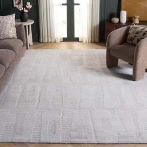 Safavieh Bedford Hand Knotted Ivory Area Rug Soft Wool Blend Neutral Living Room Floor Accent 9' x 12' BFD303A-9