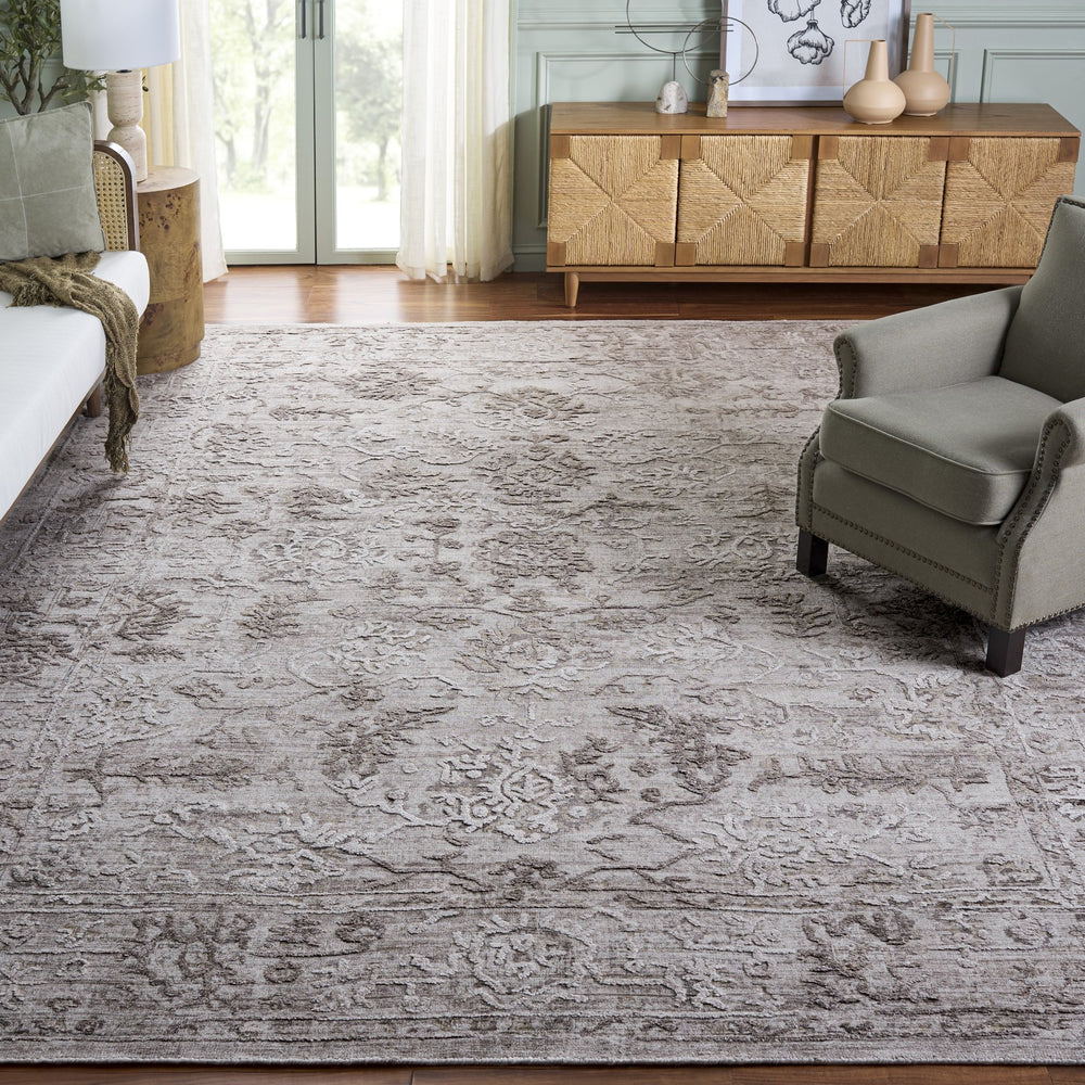Safavieh Bedford Hand‑Loomed Beige Brown Area Rug — Soft Viscose‑Cotton Blend, Low‑Profile Elegant Texture 6'-0" x 9'-0" BFD401T-6