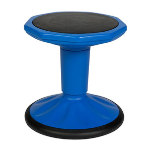 English Elm Lucas Active Flexible Stool for Kids – Encourages Movement, Focus, and Healthy Posture in Classrooms Blue BFT-9001F-14-BL-GG