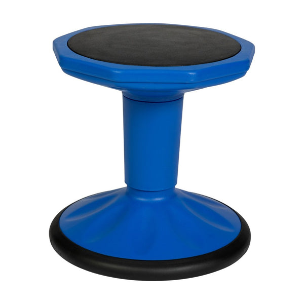 English Elm Lucas Active Flexible Stool for Kids – Encourages Movement, Focus, and Healthy Posture in Classrooms Blue BFT-9001F-14-BL-GG