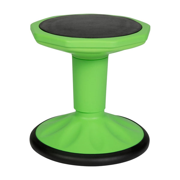 English Elm Lucas Active Flexible Stool for Kids – Encourages Movement, Focus, and Healthy Posture in Classrooms Green BFT-9001F-14-GRN-GG