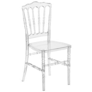 English Elm Flash Elegance Crystal Ice Napoleon Stacking Chair - Stylish, Durable, and Space-Saving Event Seating BH-H002-CRYSTAL-GG