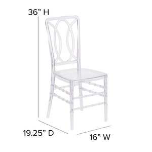 English Elm Flash Crystal Ice Stacking Chair - Elegant, UV Resistant Event Seating for Weddings & Receptions BH-H007-CRYSTAL-GG