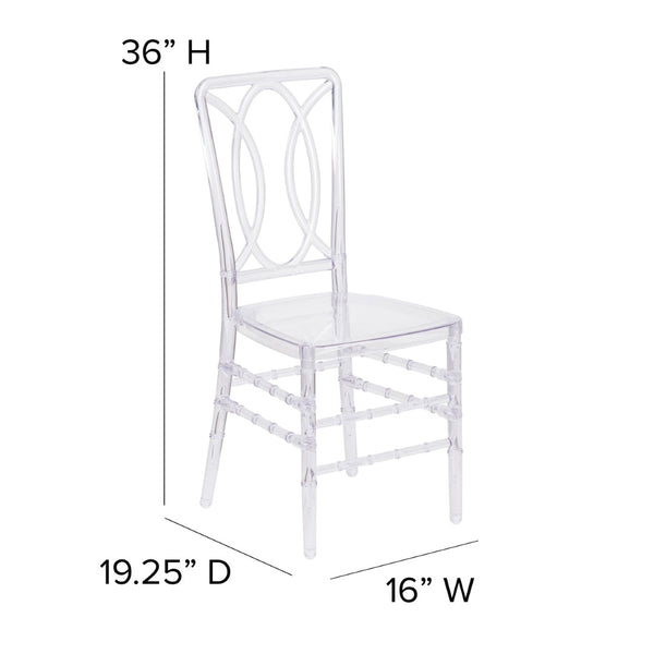 English Elm Flash Crystal Ice Stacking Chair - Elegant, UV Resistant Event Seating for Weddings & Receptions BH-H007-CRYSTAL-GG