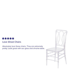 English Elm Flash Crystal Ice Stacking Chair - Elegant, UV Resistant Event Seating for Weddings & Receptions BH-H007-CRYSTAL-GG