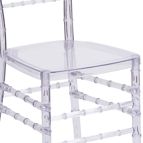 English Elm Flash Crystal Ice Chiavari Chair - Elegant, Durable, Stackable Design for Events and Dining Spaces BH-ICE-CRYSTAL-GG