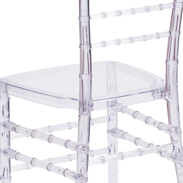 English Elm Flash Crystal Ice Chiavari Chair - Elegant, Durable, Stackable Design for Events and Dining Spaces BH-ICE-CRYSTAL-GG