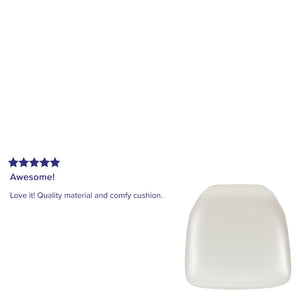 English Elm Louise Hard Chair Cushion for Chiavari Seating - Durable, Comfortable, Easy-to-Secure Design for Events Ivory Vinyl BH-IVORY-HARD-VYL-GG