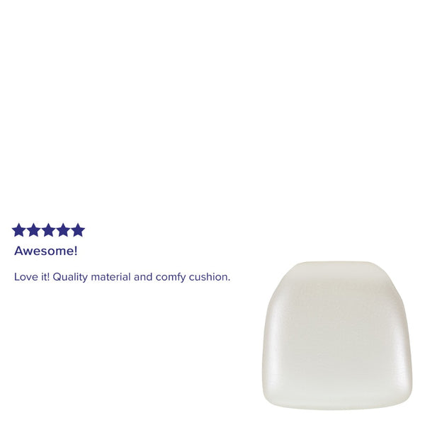 English Elm Louise Hard Chair Cushion for Chiavari Seating - Durable, Comfortable, Easy-to-Secure Design for Events Ivory Vinyl BH-IVORY-HARD-VYL-GG
