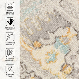 Amer Rugs Bohemian Classic Bordered Area Rug - Stylish Indoor-outdoor Decor With Durable Fast-drying Design Beige Polypropylene Bhm10203