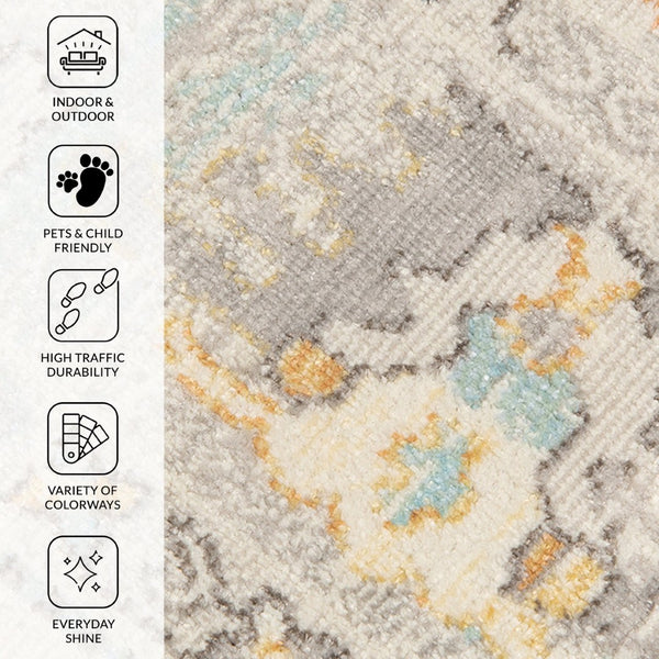 Amer Rugs Bohemian Classic Bordered Area Rug - Stylish Indoor-outdoor Decor With Durable Fast-drying Design Beige Polypropylene Bhm10203