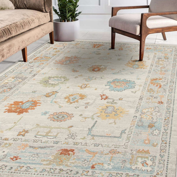 Amer Rugs Bohemian Classic Bordered Area Rug - Stylish Indoor-outdoor Decor With Durable Fast-drying Design Beige Polypropylene Bhm10203