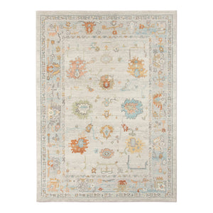 AMER Rugs Bohemian Seaford BHM-1 Indoor-Outdoor Machine Made Polypropylene Transitional Bordered Rug Beige 5'1" x 7'6"