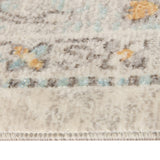 AMER Rugs Bohemian Seaford BHM-1 Indoor-Outdoor Machine Made Polypropylene Transitional Bordered Rug Beige 5'1" x 7'6"
