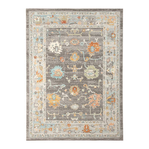 AMER Rugs Bohemian Seaford BHM-2 Indoor-Outdoor Machine Made Polypropylene Transitional Bordered Rug Taupe 5'1" x 7'6"