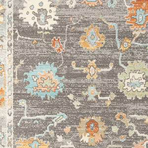 AMER Rugs Bohemian Seaford BHM-2 Indoor-Outdoor Machine Made Polypropylene Transitional Bordered Rug Taupe 5'1" x 7'6"