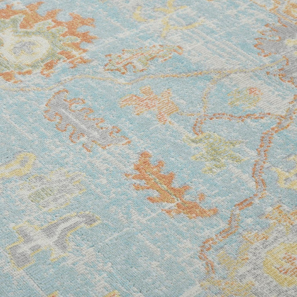 Amer Rugs Bohemian Classic Bordered Area Rug - Stylish Indoor-outdoor Decor With Durable Fast-drying Design Aqua,Beige Polypropylene Bhm30203