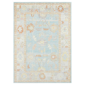 Amer Rugs Bohemian Classic Bordered Area Rug - Stylish Indoor-outdoor Decor With Durable Fast-drying Design Aqua,Beige Polypropylene Bhm30203