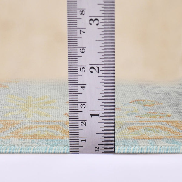 Amer Rugs Bohemian Classic Bordered Area Rug - Stylish Indoor-outdoor Decor With Durable Fast-drying Design Aqua,Beige Polypropylene Bhm30203