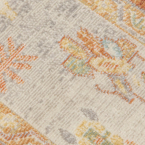 AMER Rugs Bohemian Gretna BHM-4 Indoor-Outdoor Machine Made Polypropylene Transitional Bordered Rug Orange 5'1" x 7'6"
