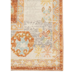 Amer Rugs Bohemian Classic Bordered Area Rug - Stylish Indoor-outdoor Decor With Durable Fast-drying Design Orange,Beige Polypropylene Bhm40203
