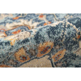 AMER Rugs Bohemian Hialeah BHM-5 Indoor-Outdoor Machine Made Polypropylene Transitional Floral Rug Navy 5'1" x 7'6"