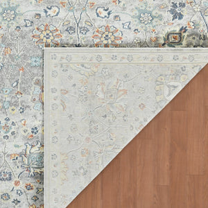 Amer Rugs Bohemian Classic Floral Indoor-outdoor Area Rug – Durable, Chic Design For Any Space, Fast-drying Gray Polypropylene Bhm60203