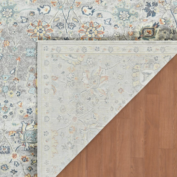 Amer Rugs Bohemian Classic Floral Indoor-outdoor Area Rug – Durable, Chic Design For Any Space, Fast-drying Gray Polypropylene Bhm60203