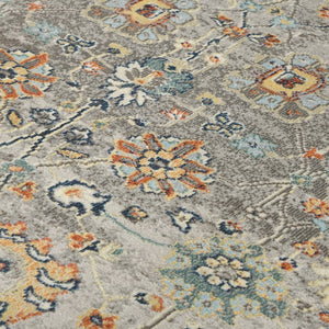 Amer Rugs Bohemian Classic Floral Indoor-outdoor Area Rug – Durable, Chic Design For Any Space, Fast-drying Gray Polypropylene Bhm60203