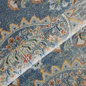 Amer Rugs Bohemian Classic Bordered Area Rug - Stylish Indoor-outdoor Decor With Durable Fast-drying Design Blue Polypropylene Bhm70203