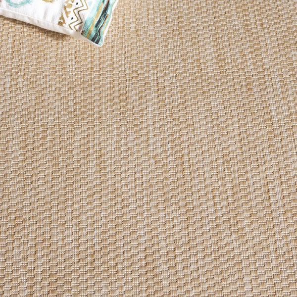Safavieh Beach House Solid Neutral Low Pile Rug for Large Living Spaces Polypropylene Blend Unfinished 3'-0" x 5'-0" BHS260B-3
