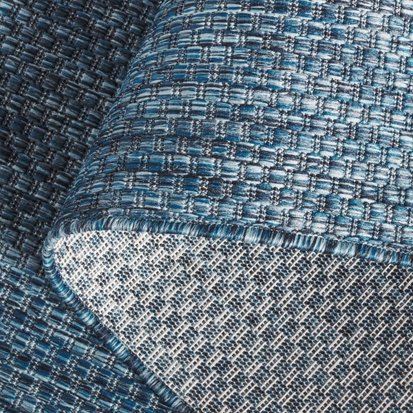 Safavieh Beach House Solid Neutral Low Pile Rug for Large Living Spaces Polypropylene Blend Navy 6'-0" x 9'-0" BHS260N-6