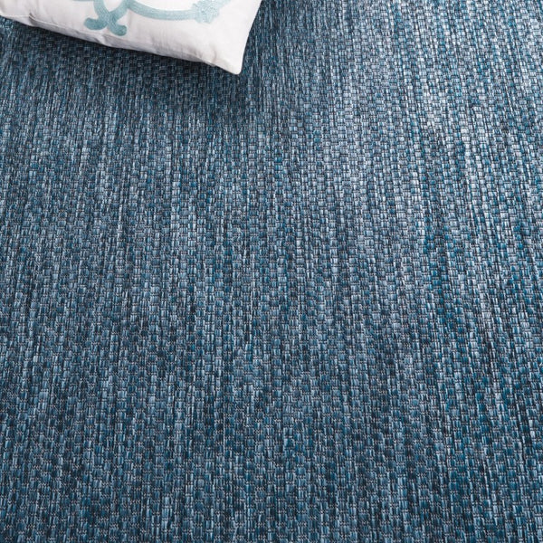 Safavieh Beach House Solid Neutral Low Pile Rug for Large Living Spaces Polypropylene Blend Navy 6'-0" x 9'-0" BHS260N-6