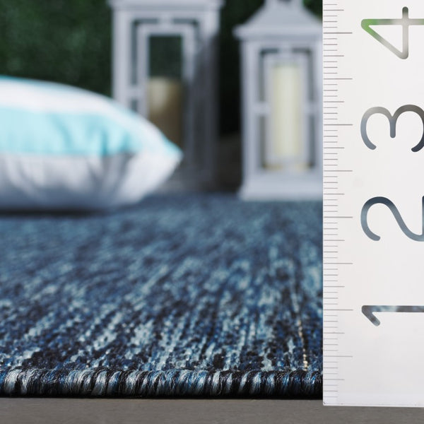 Safavieh Beach House Solid Neutral Low Pile Rug for Large Living Spaces Polypropylene Blend Navy 6'-0" x 9'-0" BHS260N-6
