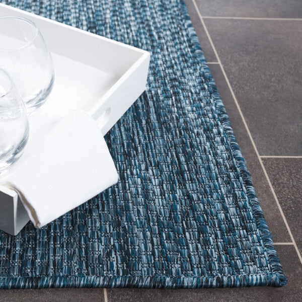Safavieh Beach House Solid Neutral Low Pile Rug for Large Living Spaces Polypropylene Blend Navy 6'-0" x 9'-0" BHS260N-6