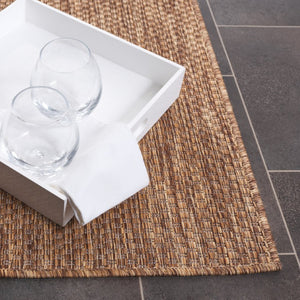 Safavieh Beach House Solid Neutral Low Pile Rug for Large Living Spaces Polypropylene Blend Brown 3'-0" x 5'-0" BHS260T-3