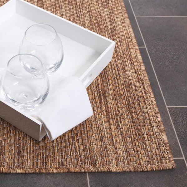 Safavieh Beach House Solid Neutral Low Pile Rug for Large Living Spaces Polypropylene Blend Brown 3'-0" x 5'-0" BHS260T-3