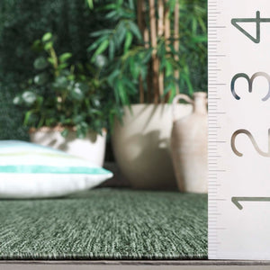 Safavieh Beach House Solid Neutral Low Pile Rug for Large Living Spaces Polypropylene Blend Green 2'-2" x 10'-0" BHS260Y-210