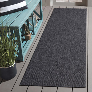 Safavieh Beach House 260b Stylish Runner Rug For Elegant Spaces - Durable, Soft, And Versatile Décor Solution Black 85% Polypropylene,15% Polyester Bhs260z-5