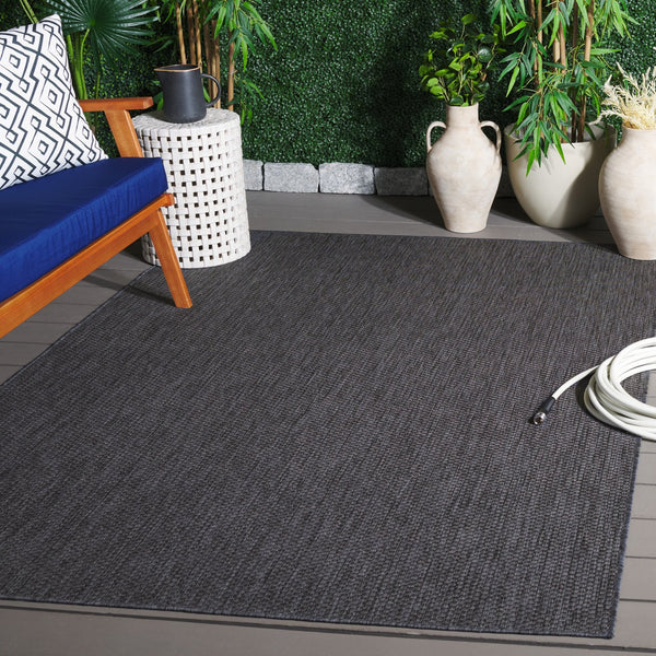 Safavieh Beach House 260b Stylish Runner Rug For Elegant Spaces - Durable, Soft, And Versatile Décor Solution Black 85% Polypropylene,15% Polyester Bhs260z-5