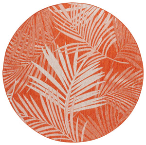 Safavieh Beach House Elegant Indoor/Outdoor Area Rug - Stylish, Durable, And Perfect For Coastal Living Spaces Orange ,Ivory 85% Polypropylene,15% Polyester Bhs264p-26