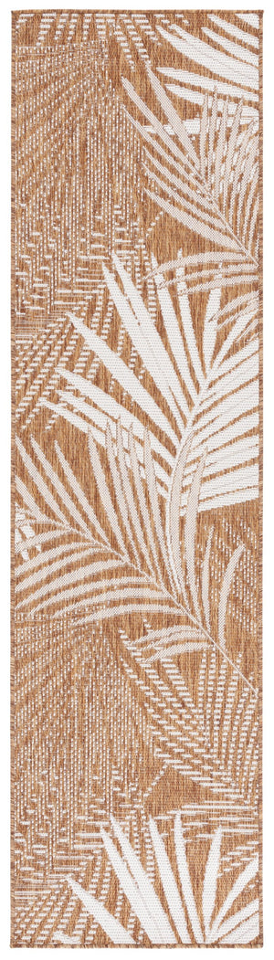 Safavieh Beach House Elegant Indoor/Outdoor Area Rug - Stylish, Durable, And Perfect For Coastal Living Spaces Brown ,Ivory 85% Polypropylene,15% Polyester Bhs264t-26
