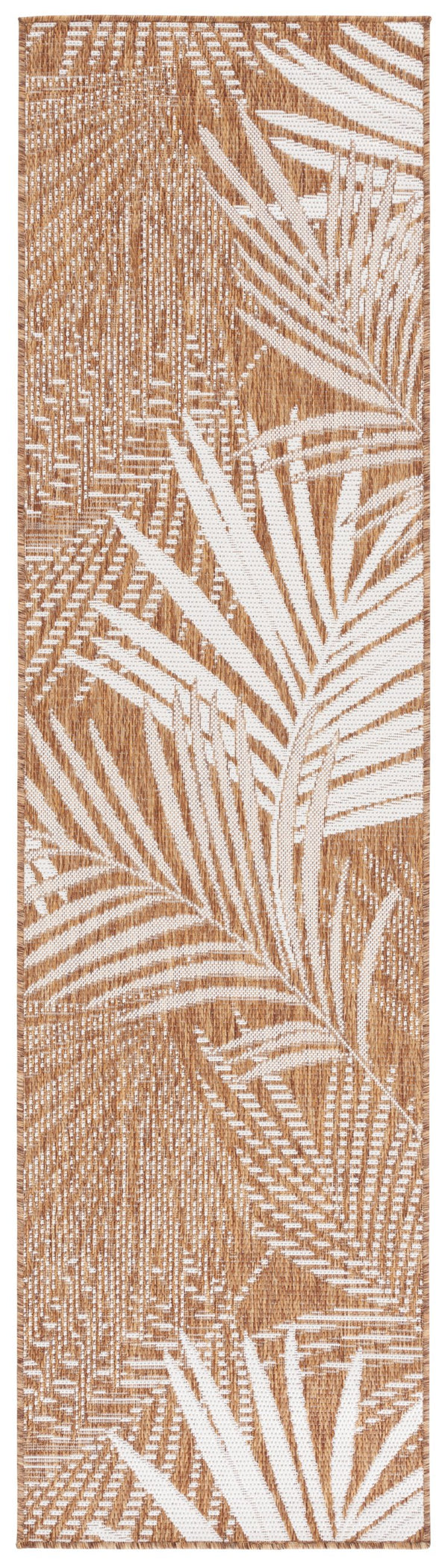 Safavieh Beach House Elegant Indoor/Outdoor Area Rug - Stylish, Durable, And Perfect For Coastal Living Spaces Brown ,Ivory 85% Polypropylene,15% Polyester Bhs264t-26
