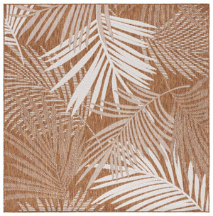 Safavieh Beach House Elegant Indoor/Outdoor Area Rug - Stylish, Durable, And Perfect For Coastal Living Spaces Brown ,Ivory 85% Polypropylene,15% Polyester Bhs264t-26