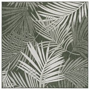 Safavieh Beach House Geometric Runner Rug Power Loomed Polypropylene Hallway Entryway Accent 6'-7" x 6'-7" Square BHS264Y-7SQ